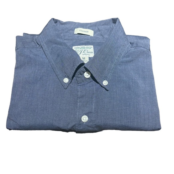J Crew Men's Secret Wash organic cotton poplin shirt medium - Picture 1 of 6